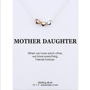 Sterling Silver 3 hearts necklace